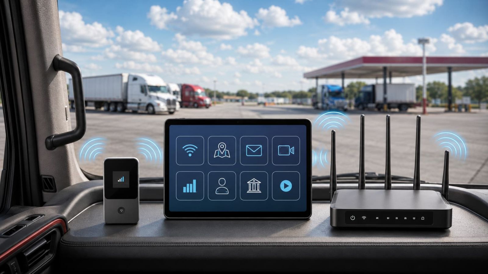 SwiftNet WiFi backup for truck stop motel and rest area internet when shared WiFi is weak or crowded