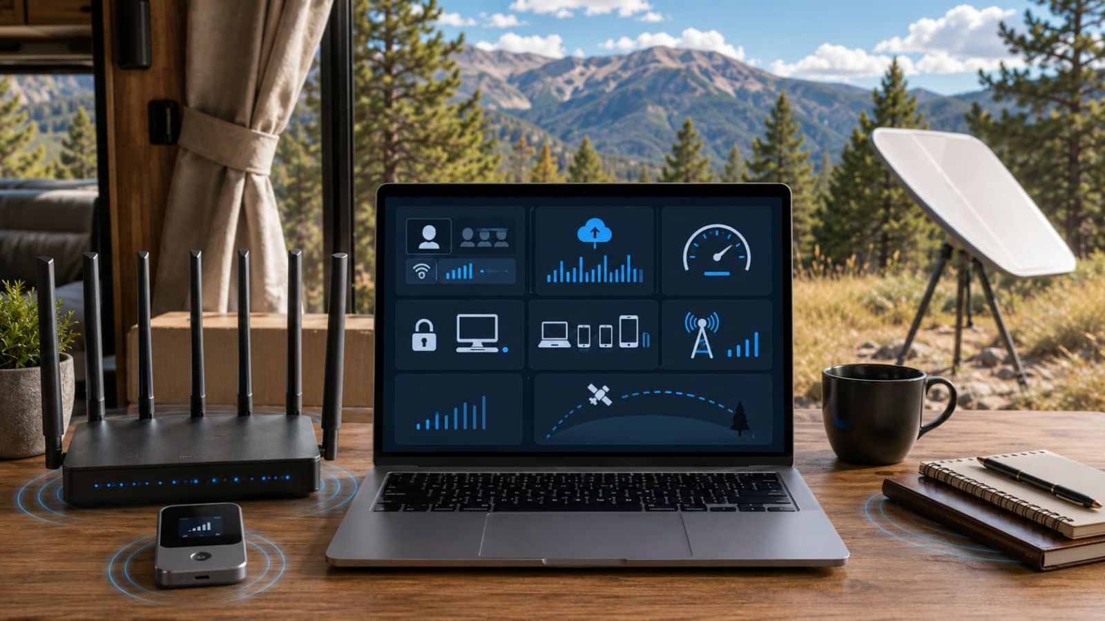 Starlink vs SwiftNet remote work technical test for video calls uploads latency signal sky view and device load