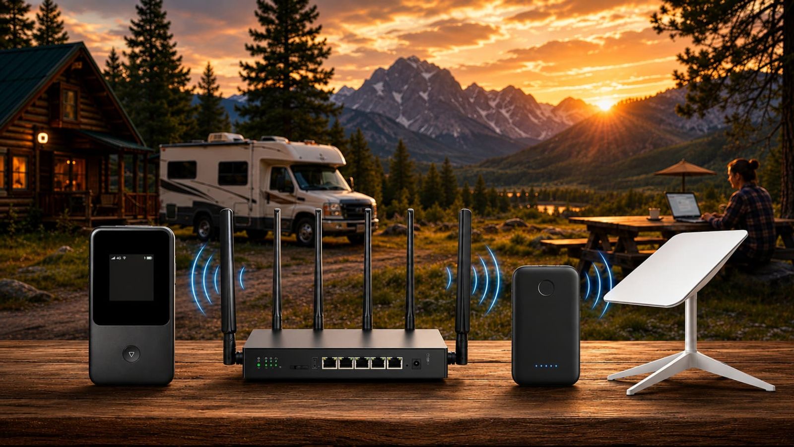 Best internet for RV travelers with portable WiFi, 5G router, 4G hotspot, satellite dish and phone hotspot options