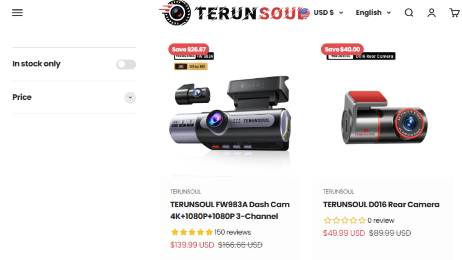 TerunSoul Dash Cam Sale Up to 44% Off Category Deal TerunSoul Dash Cam Sale up to 44% off category deal thumbnail