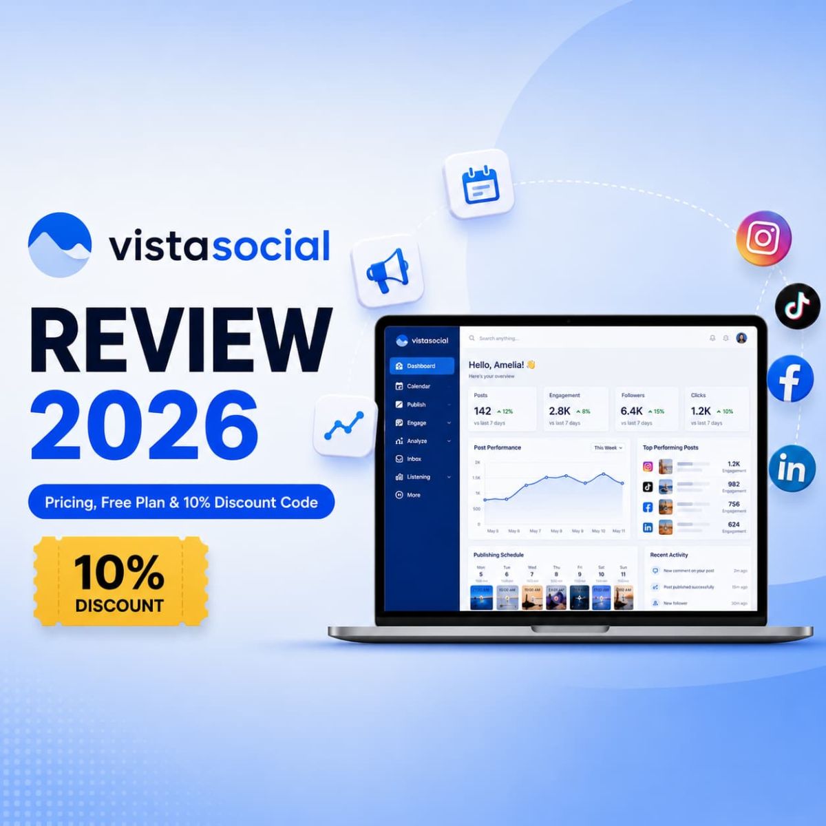 Vista Social Review 2026: Pricing, Free Plan & 10% Discount Code