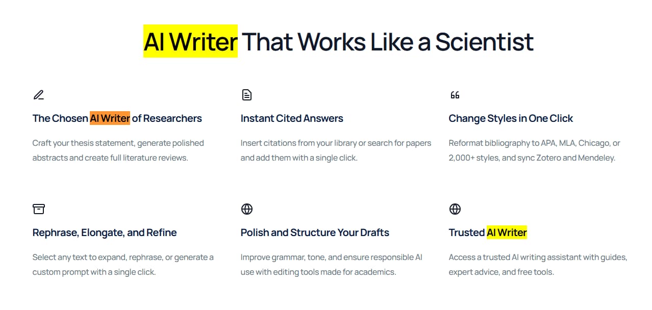 AnswerThis AI Writer academic drafting add citations proposals and editing with AI