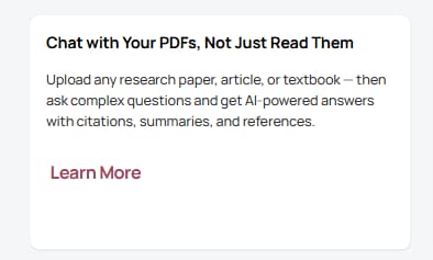 AnswerThis chat with PDFs source summaries and cited answers for research papers