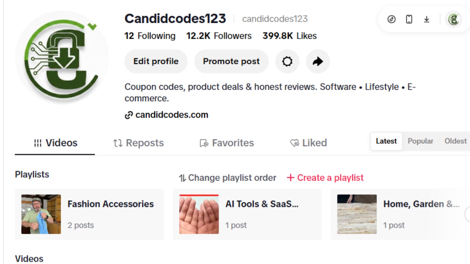 CandidCodes TikTok profile