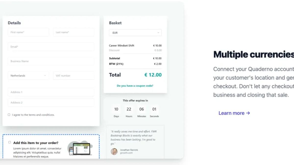 CheckoutJoy sales tax and invoicing automatic tax calculation workflow