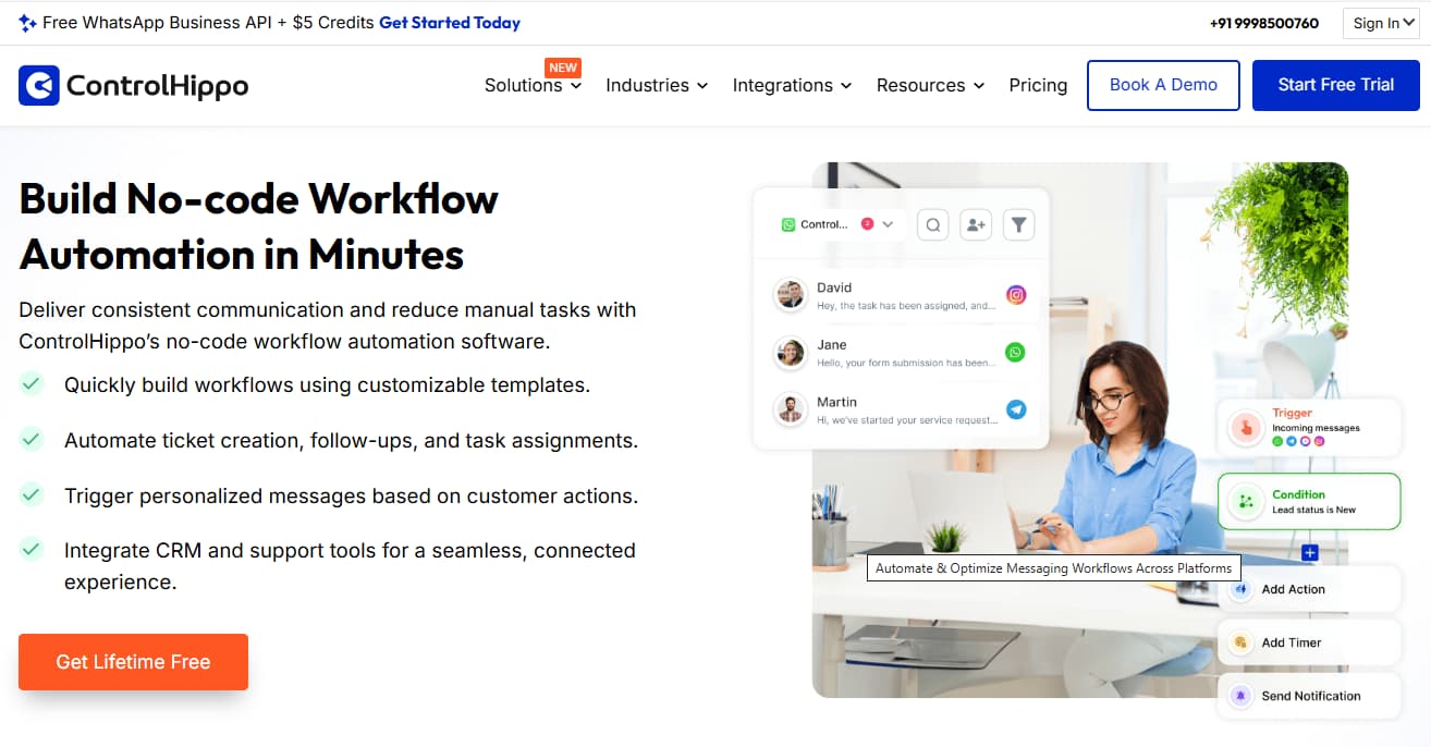 ControlHippo workflow automation broadcast messages and customer communication automation