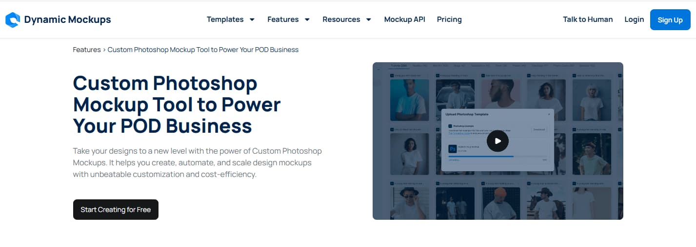 Dynamic Mockups custom Photoshop PSD templates smart objects ecommerce mockups