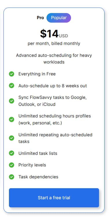 FlowSavvy Pro priority levels task dependencies and repeating auto scheduled tasks