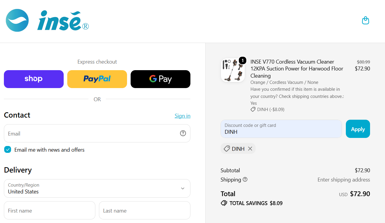 code dinh 10% off