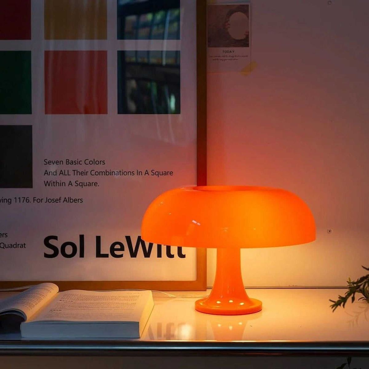 Orange Mushroom Lamp