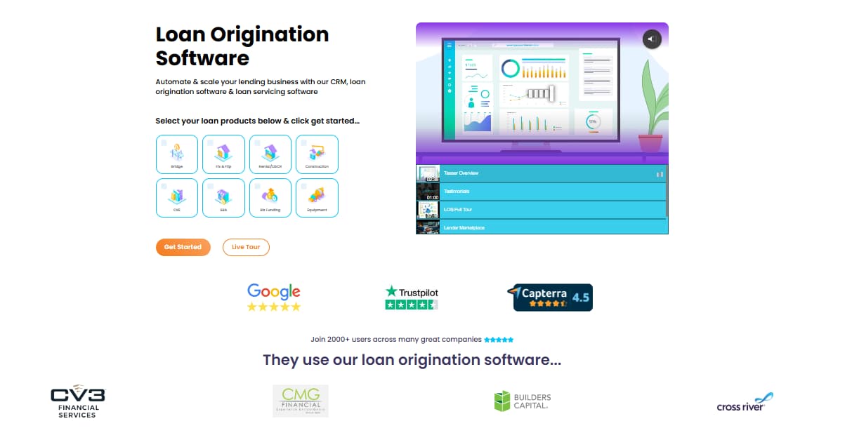 LendingWise CRM dashboard pipeline views borrower broker contact management and loan tracking