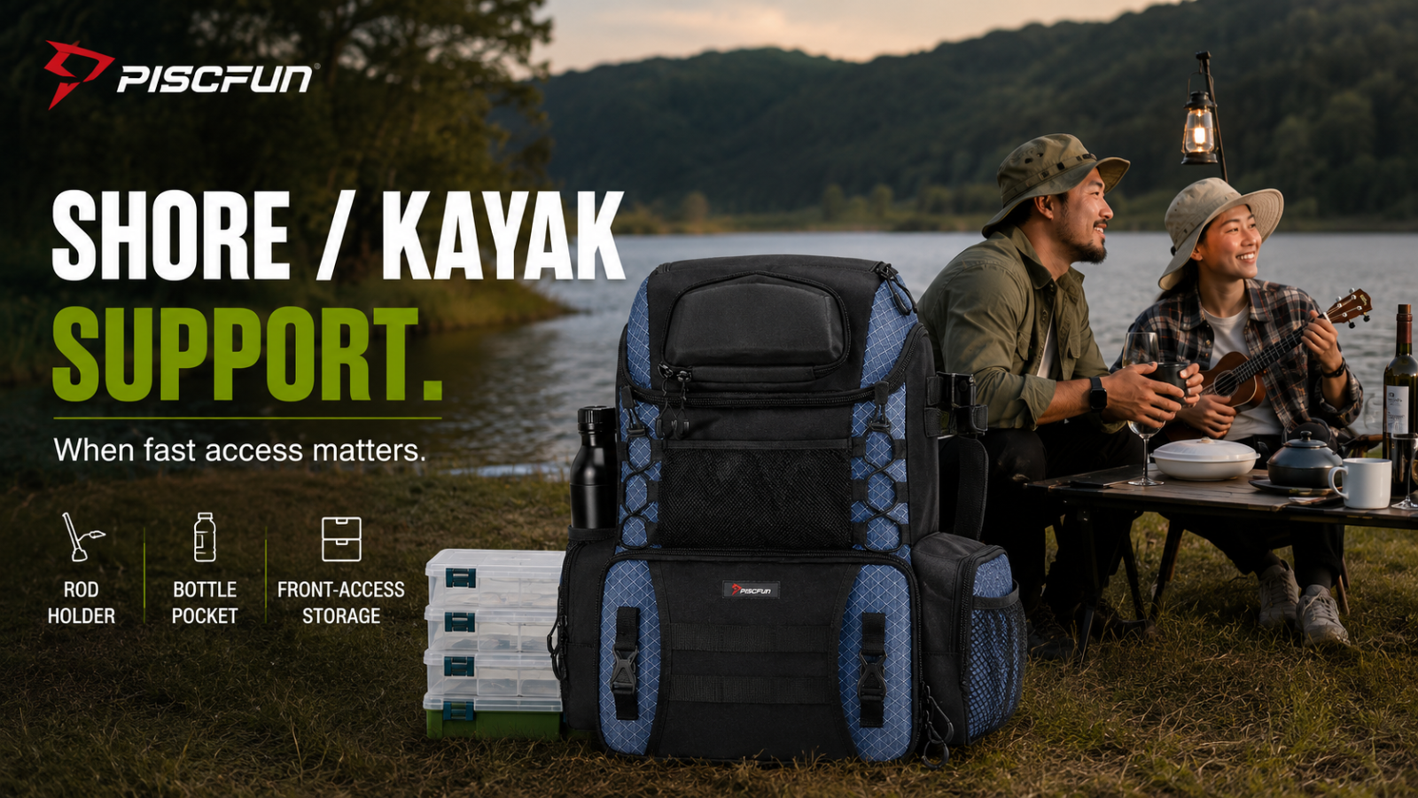 Piscifun backpack shore kayak support 16x9 thumbnail