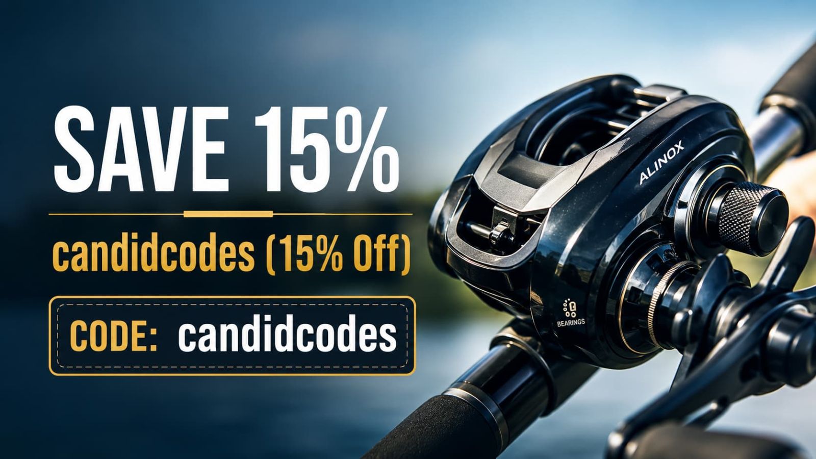 Piscifun CANDIDCODES 15% Off fishing gear hero thumbnail