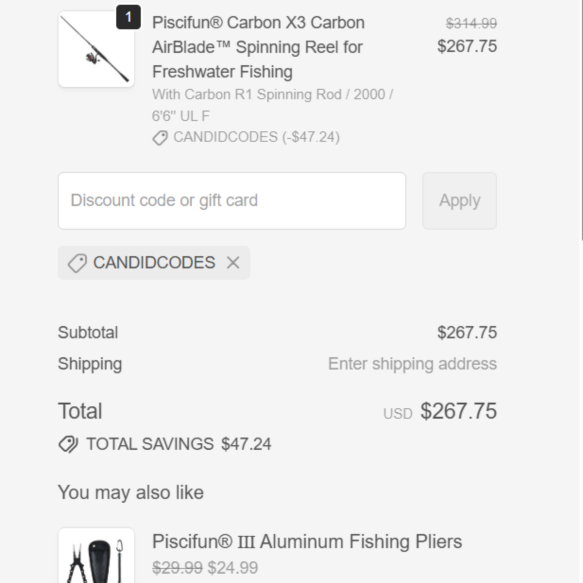 Piscifun Carbon X3 specs chart and product proof