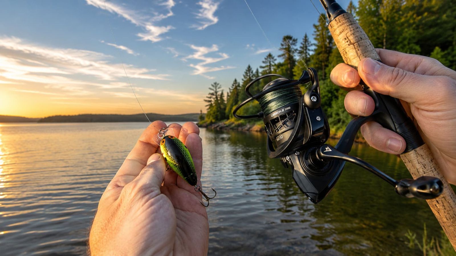 Piscifun Carbon X spinning reel lure setup