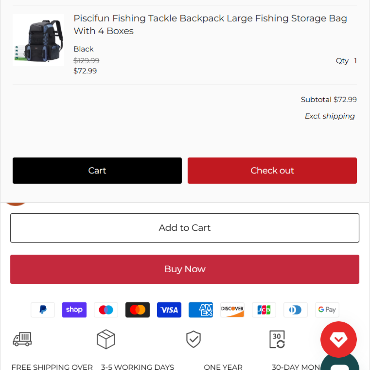 Piscifun backpack cart proof AGC30 applied