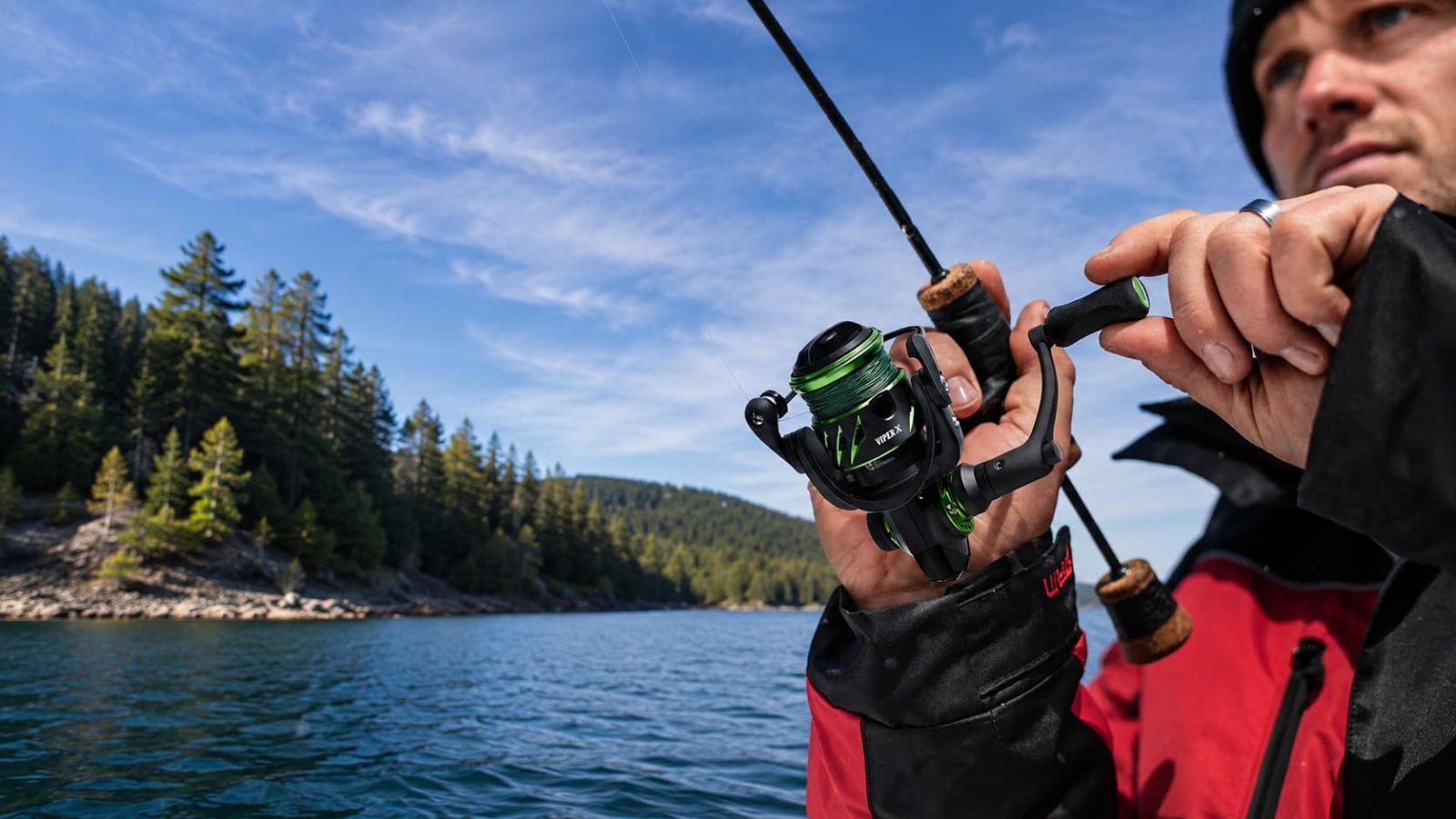 Piscifun Viper X spinning reel lake action hero image