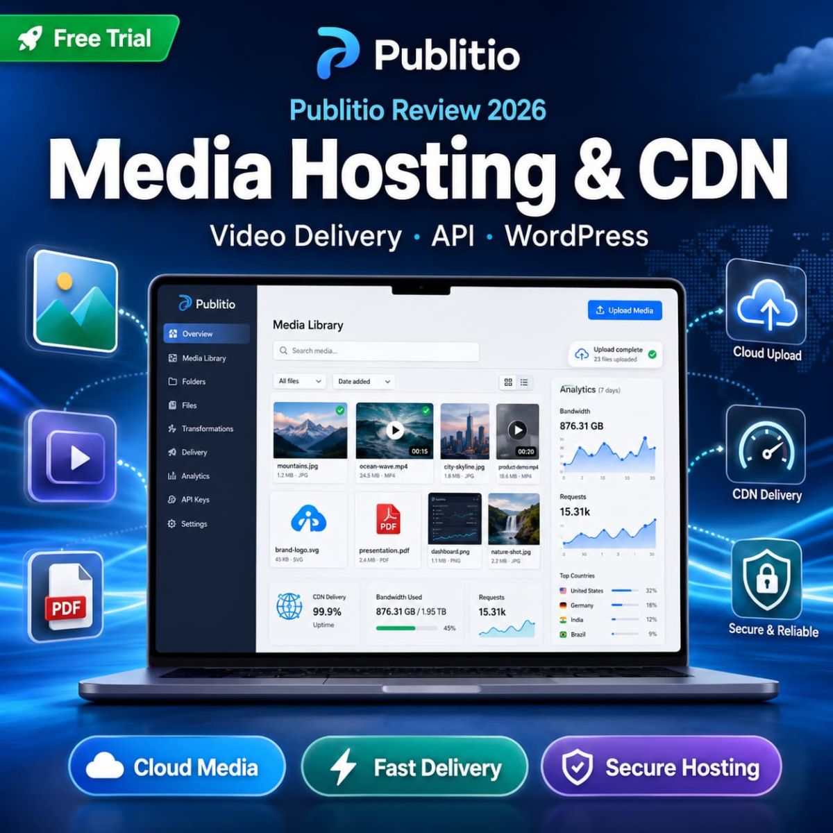 Publitio Review 2026 CDN media hosting video management API WordPress offloading and pricing
