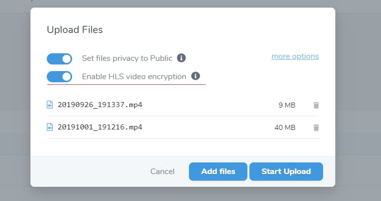 Publitio video hosting custom player HLS encryption video conversion and secure streaming