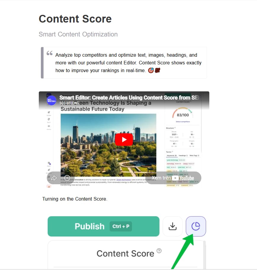 SEOWriting.ai SEO checker and content optimization dashboard