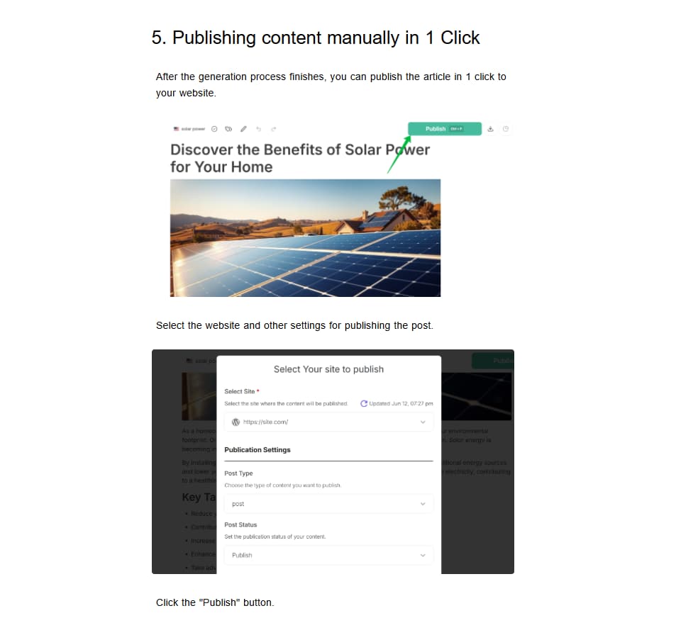 SEOWriting.ai WordPress auto-publishing and scheduling workflow