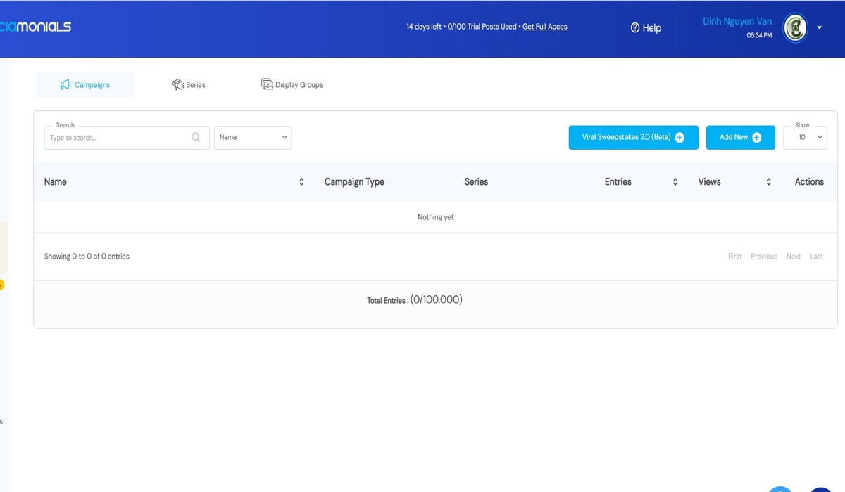Sociamonials contests and giveaways — social media campaign types and entry workflows