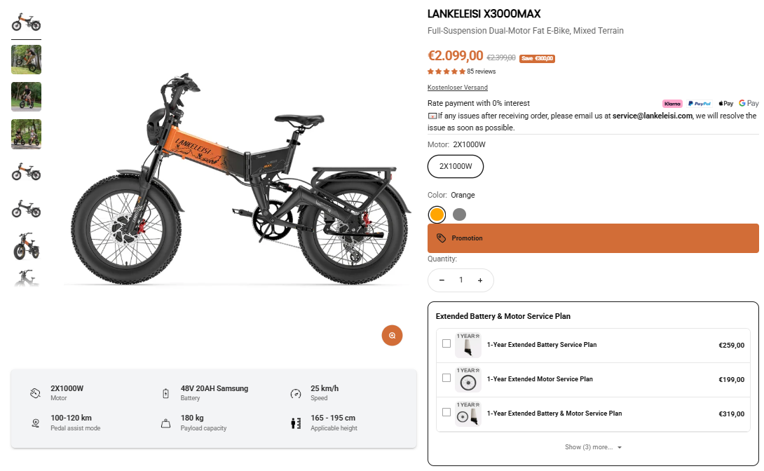 Lankeleisi electric bike